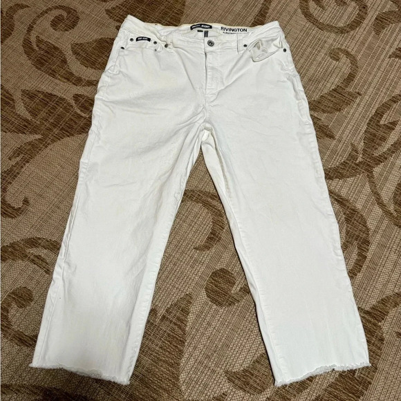 DKNY Rivington cropped jeans, white, size 14. Excellent condition!!! - Picture 1 of 7